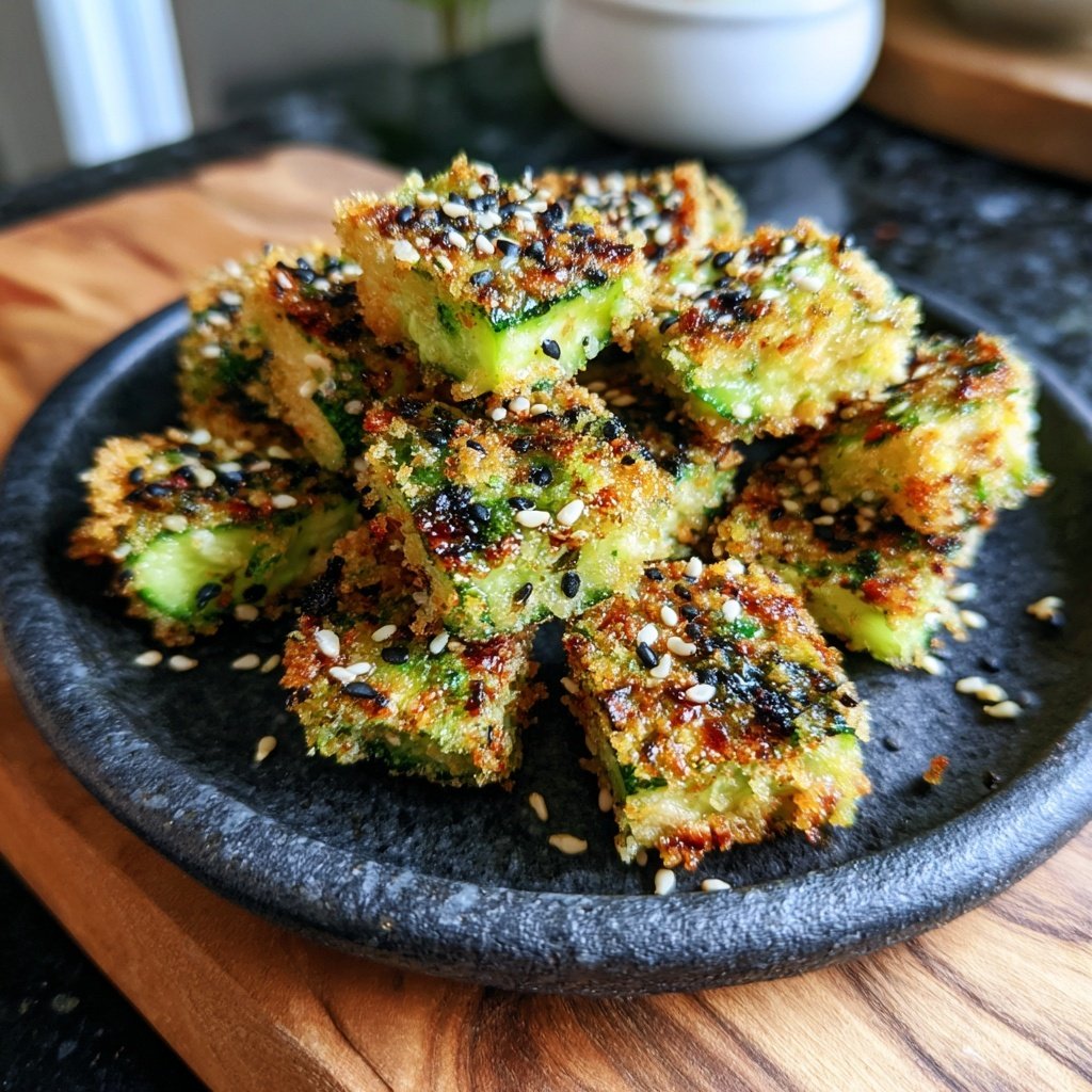 Crispy Cucumber Wasabi Bites