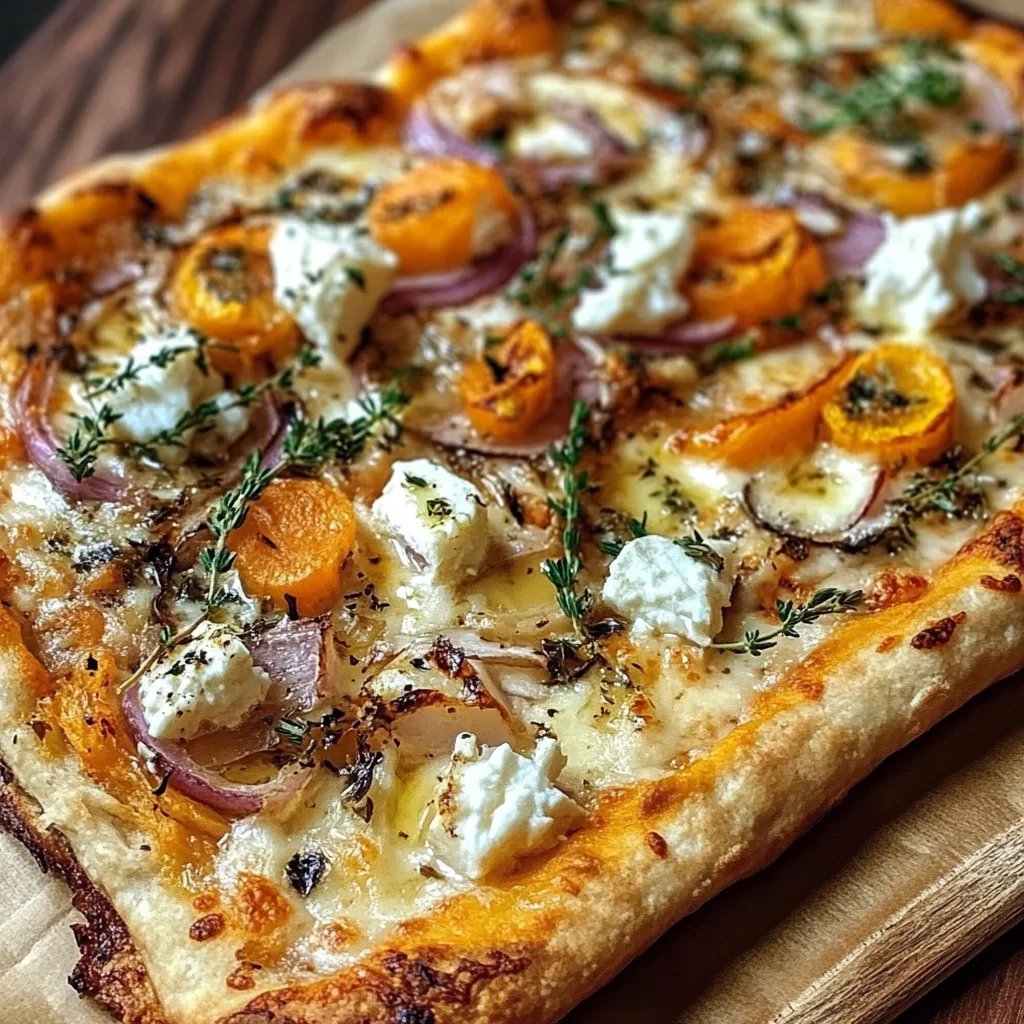 Kürbis-Flammkuchen mit Feta