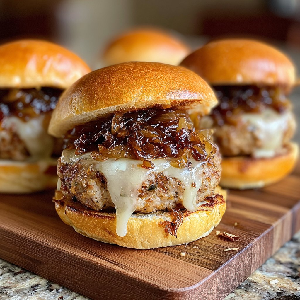 Karamellisierte Zwiebel-Pute Burger