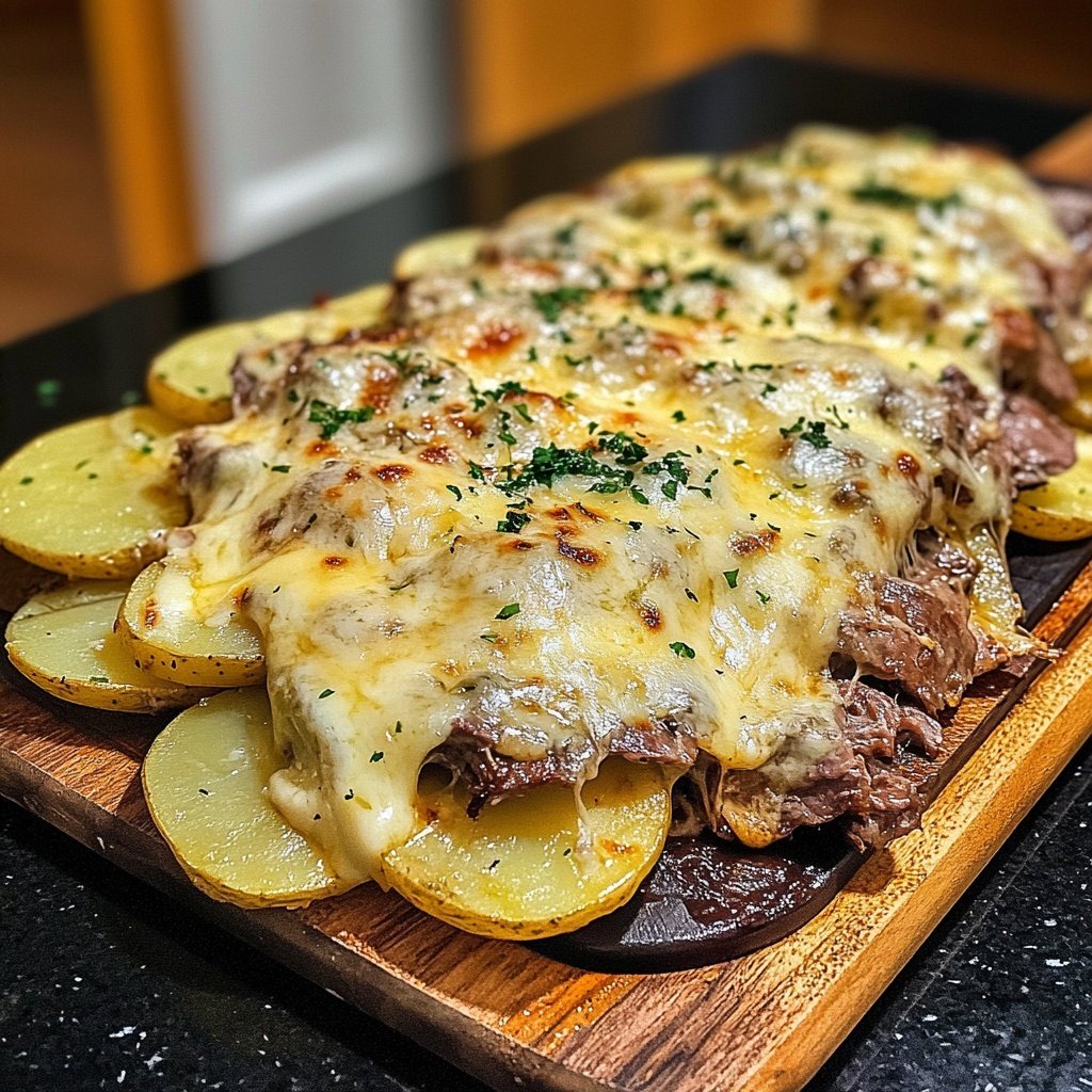 Raclette Mit Mariniertem Fleisch und Kartoffeln