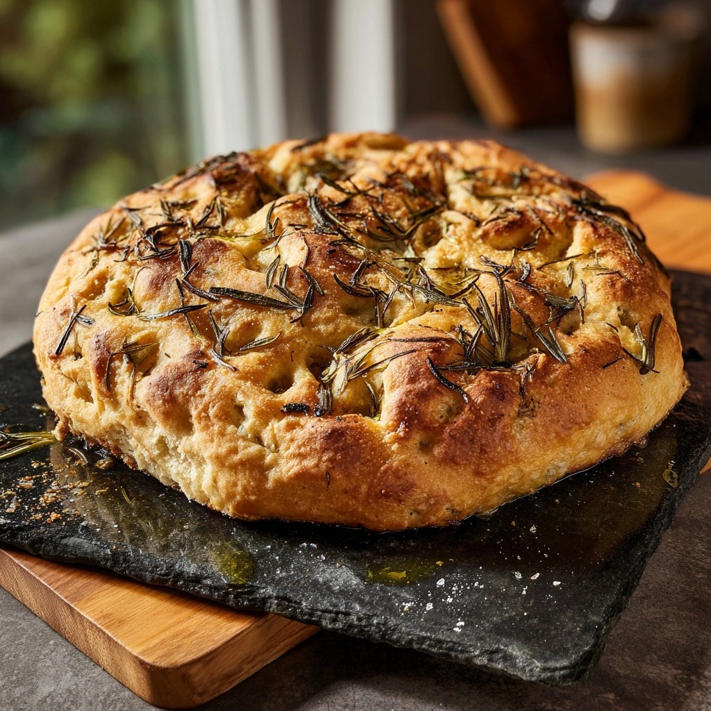 Focaccia Rosmarin Brot Öl