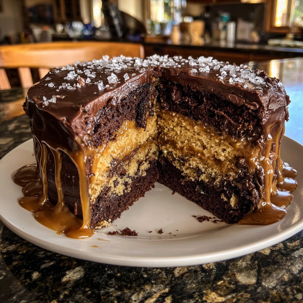 Gesalzenes Karamell Schokoladen Torte