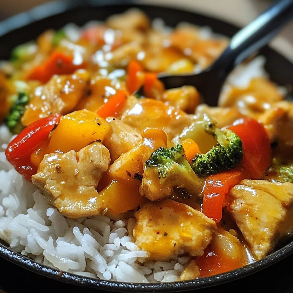 Kürbis Hähnchen Pfanne mit Reis