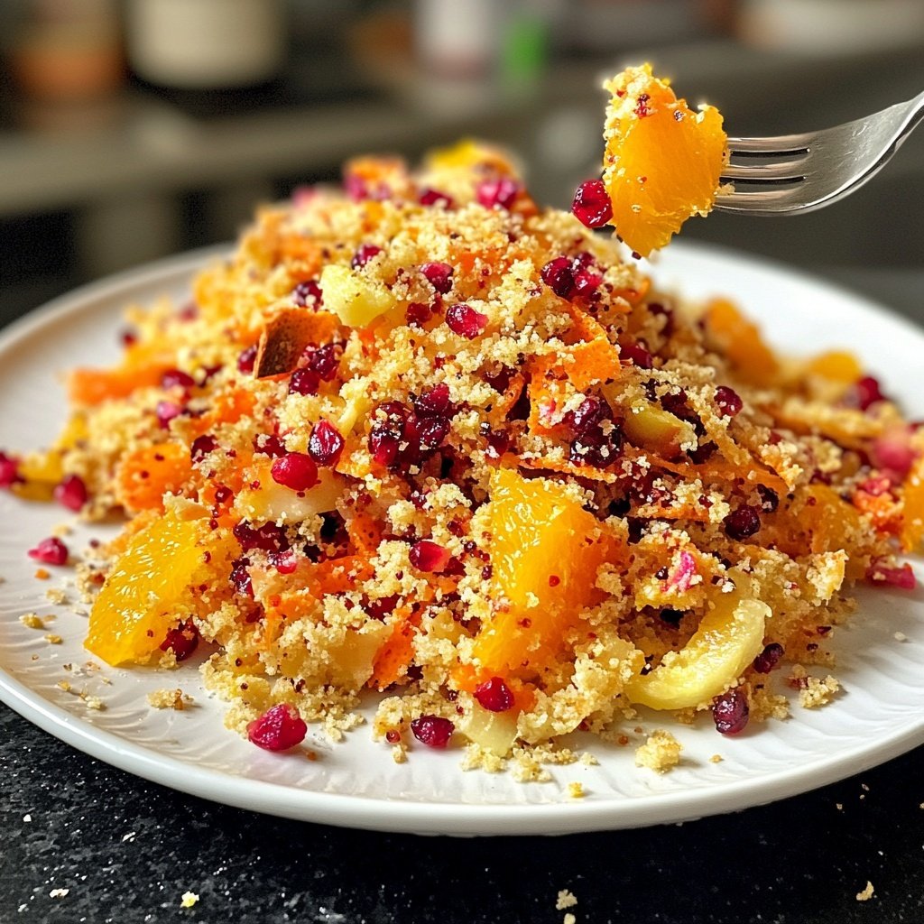 Orangen-Rotkohl-Salat mit Granatapfelkernen