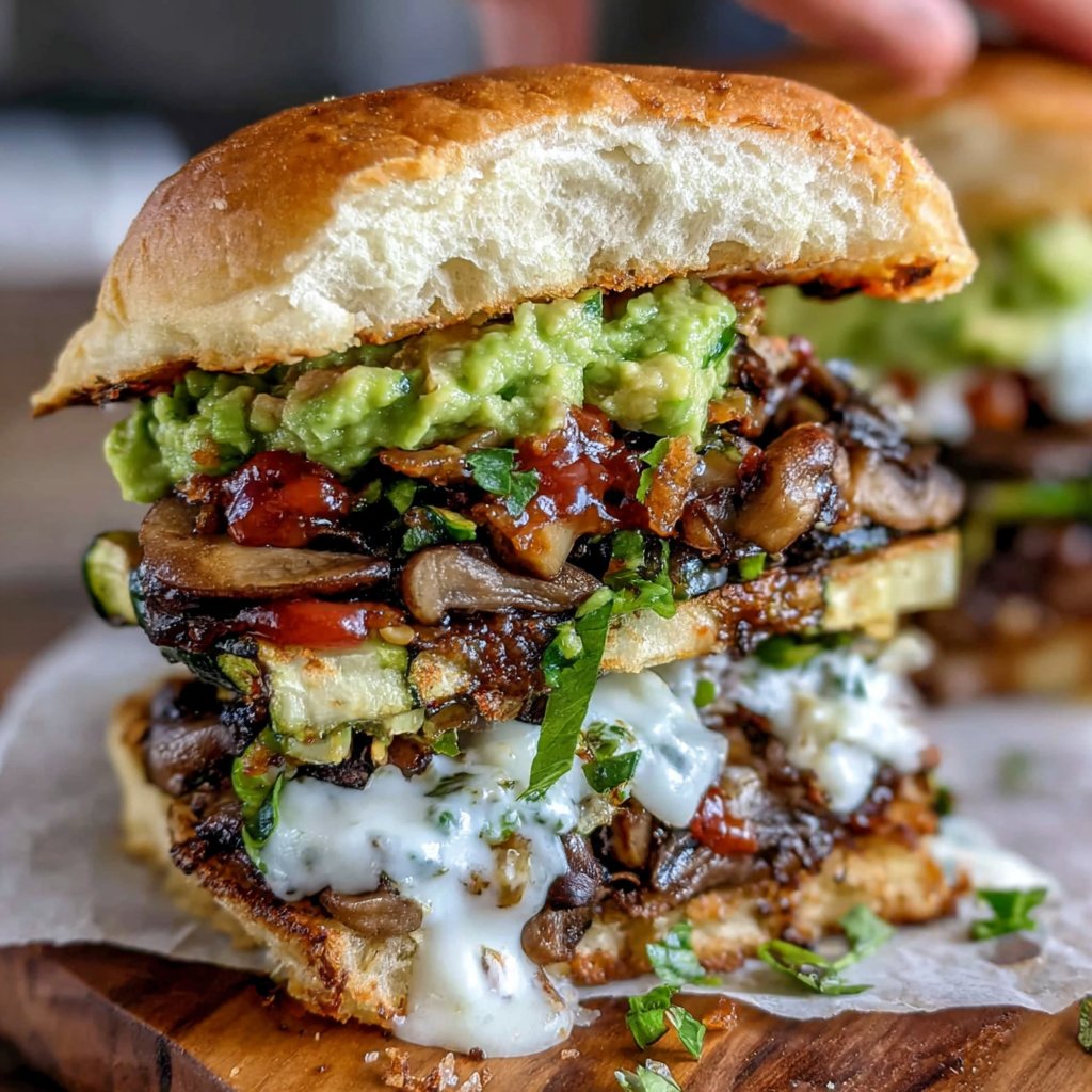 Herzhafter Gemüse-Hamburger-Burger