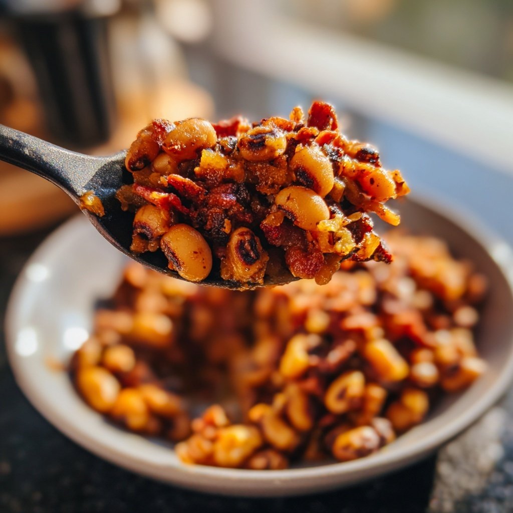 Schwarzäugige Bohnen mit Speck Wurst