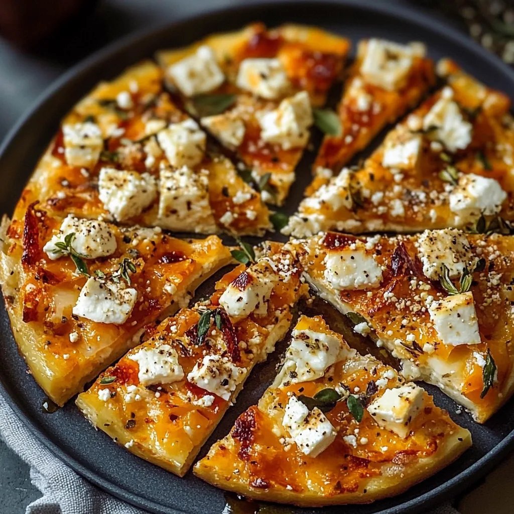 Gebackener Hokkaido mit Honig und Feta