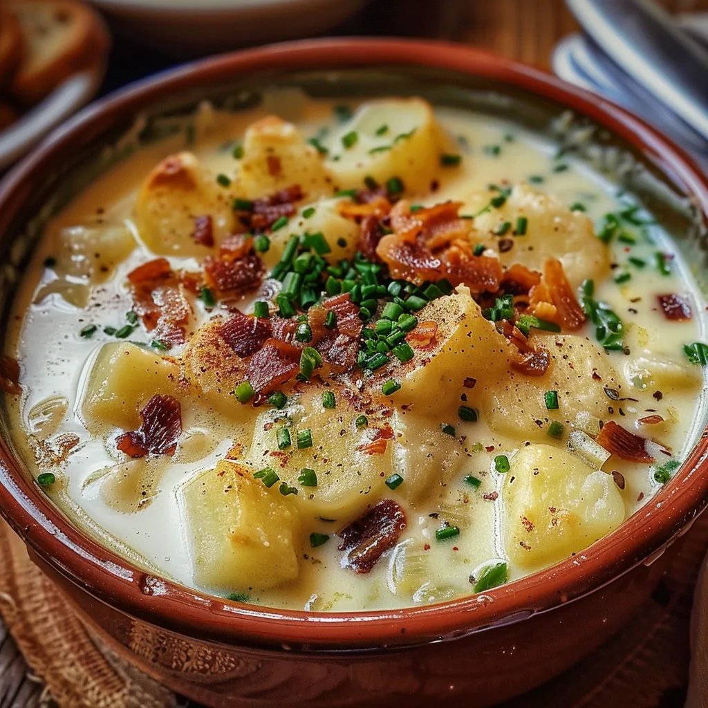 Cremige: Kartoffel-Käse-Suppe