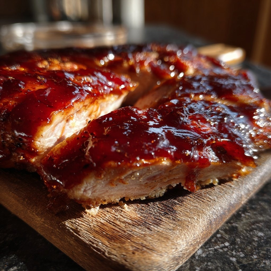 Schinken mit Kirsch Bourbon Glasur