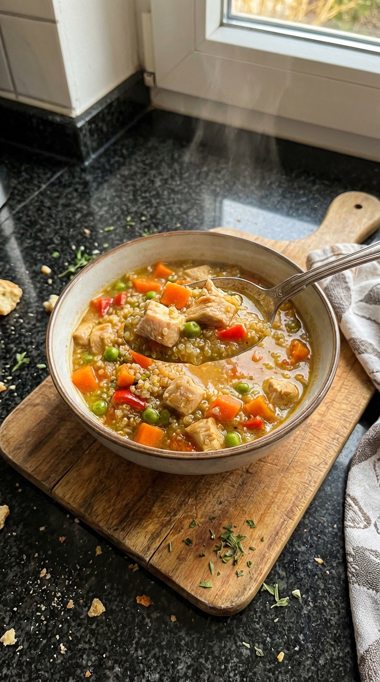 Warmer Hähnchen Quinoa Eintopf