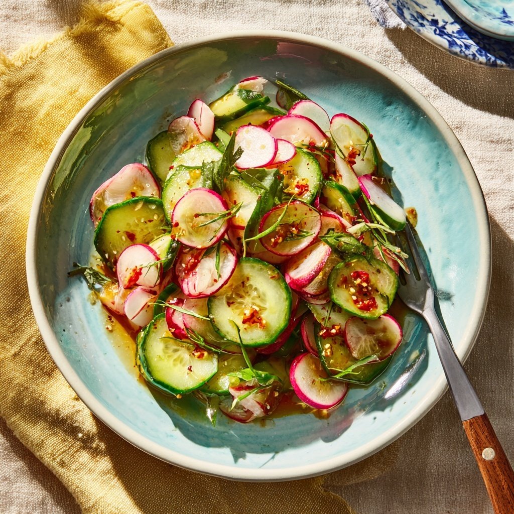 Herber Gurken-Radieschen-Salat