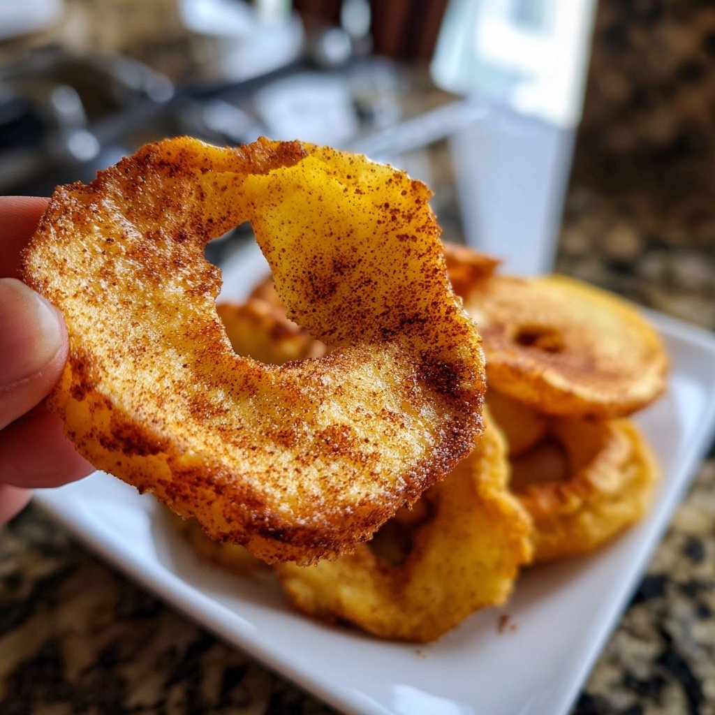 Apfelringe mit Zimt im Airfryer
