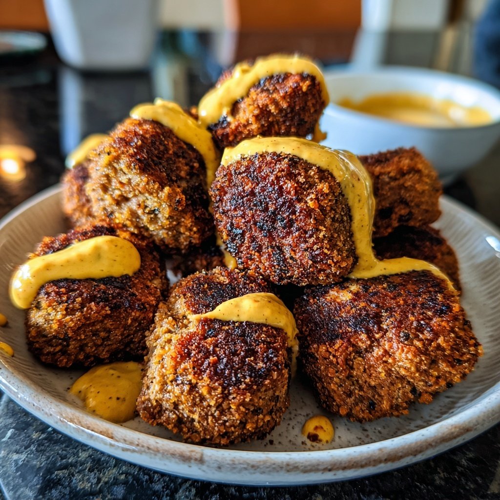 Party Frikadellen mit Senf Dip