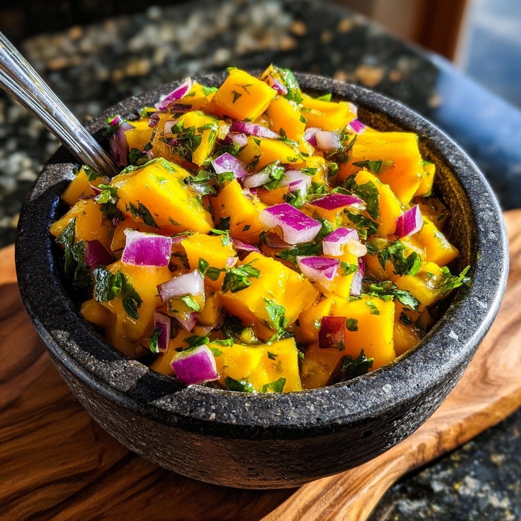 Einfache Mango Salsa