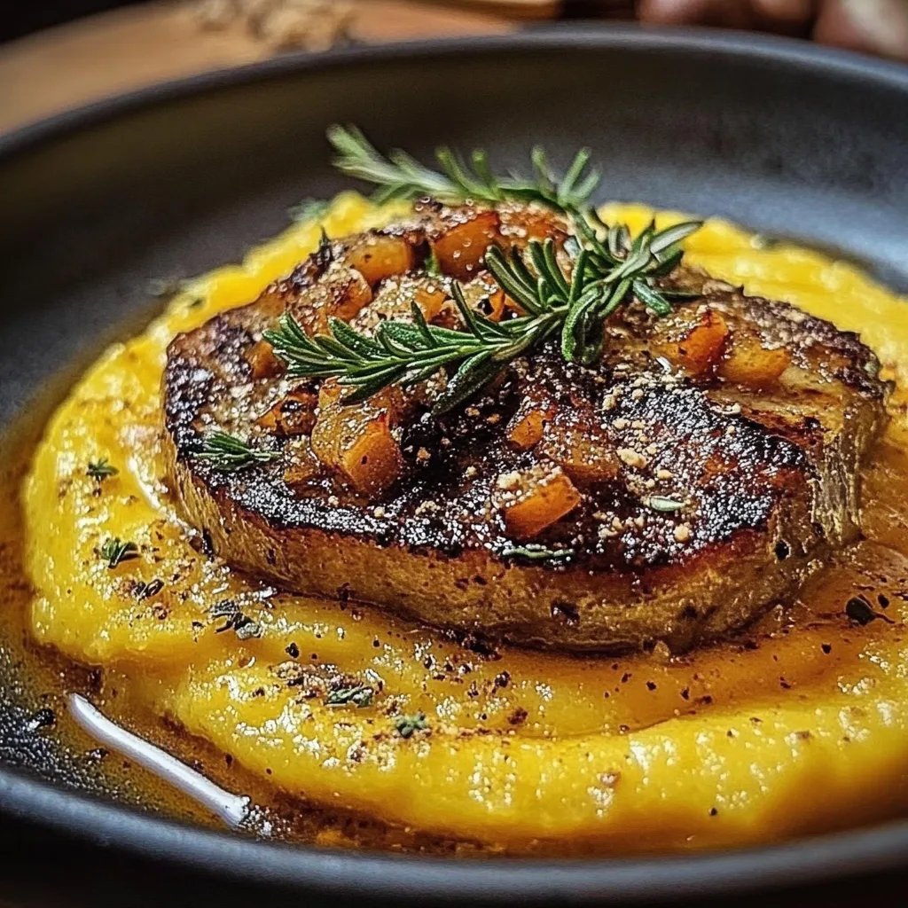 Herbstliche Kürbis-Polenta mit aromatischer Salbeibutter