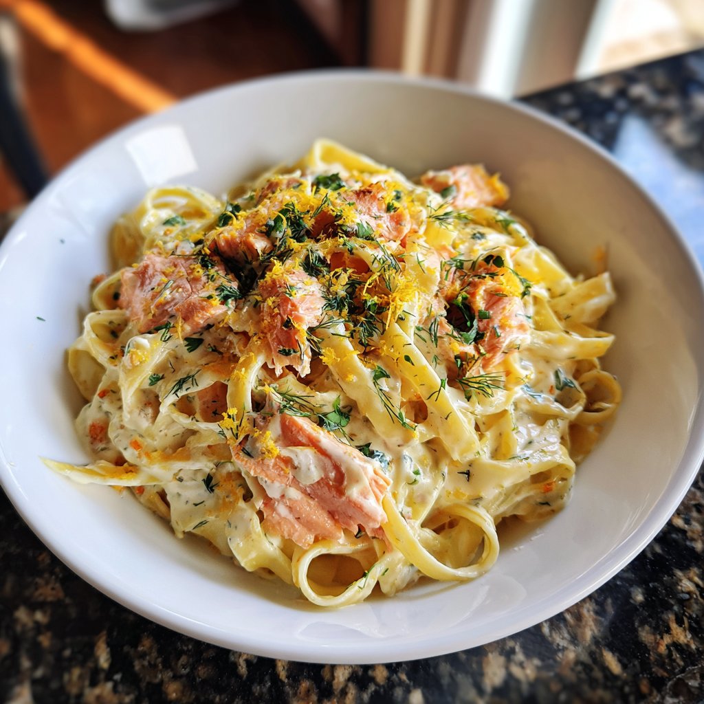 Frische Pasta mit Lachs