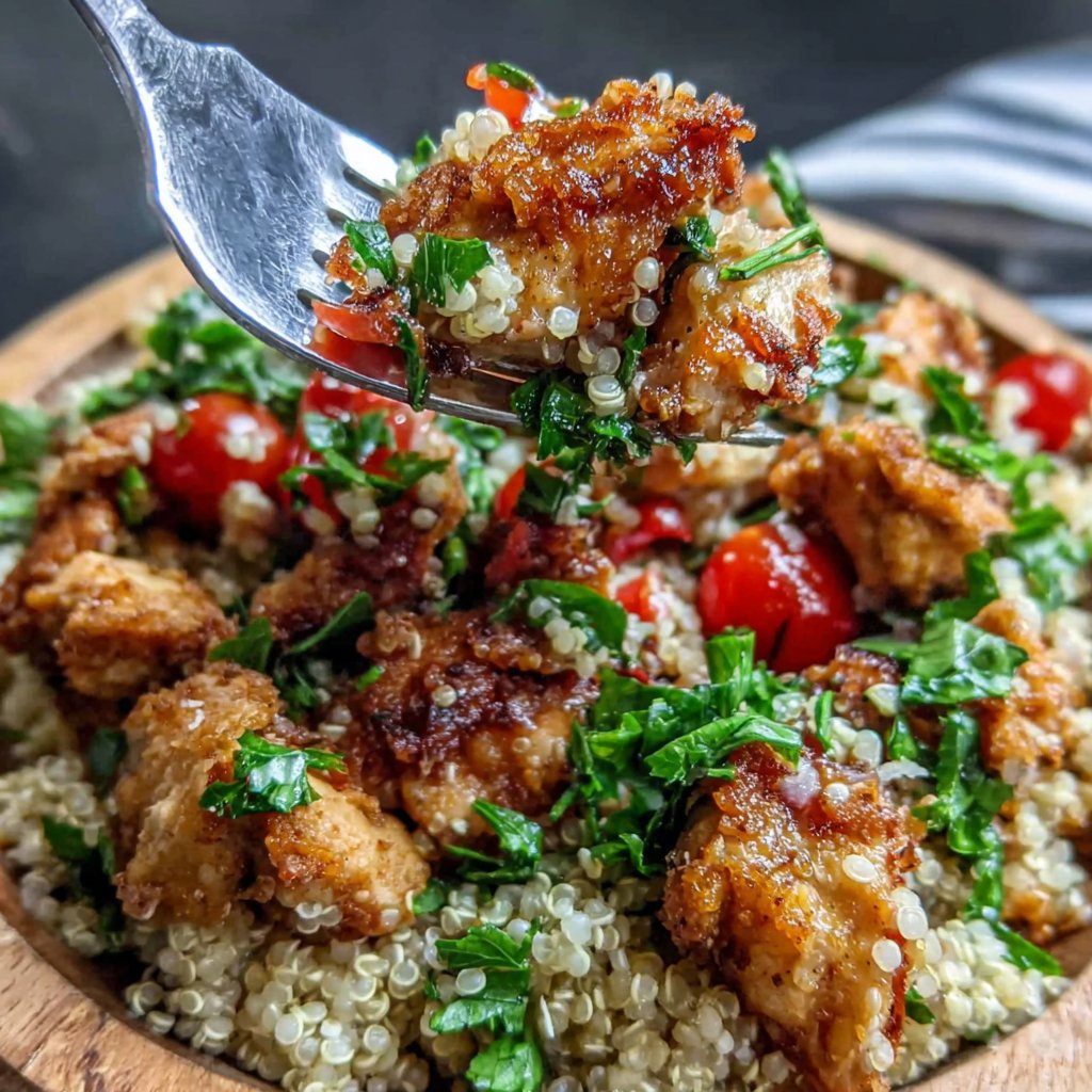 Peruanischer Hähnchen Quinoa Salat
