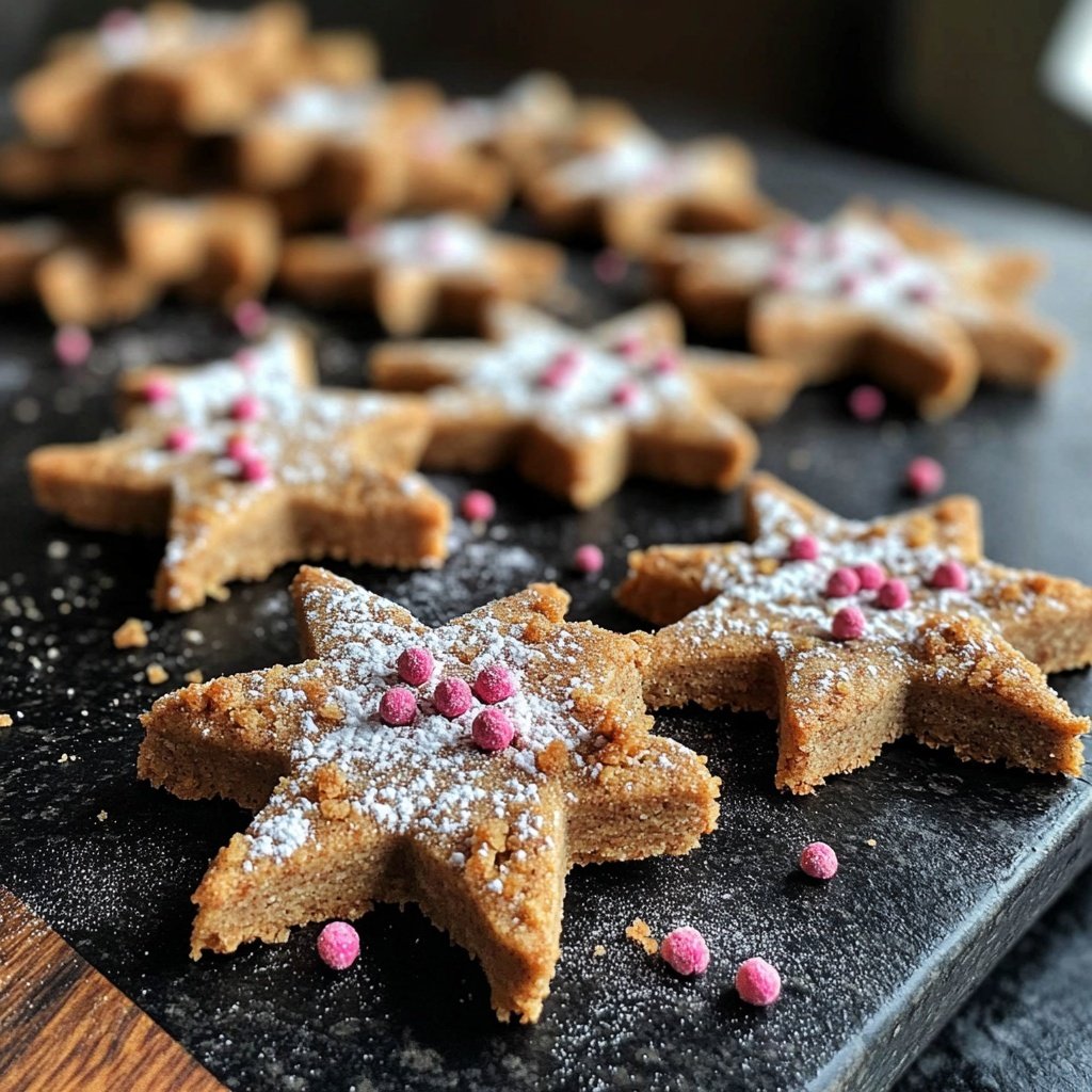 Schoko-Zimtsterne mit rosa Pfeffer