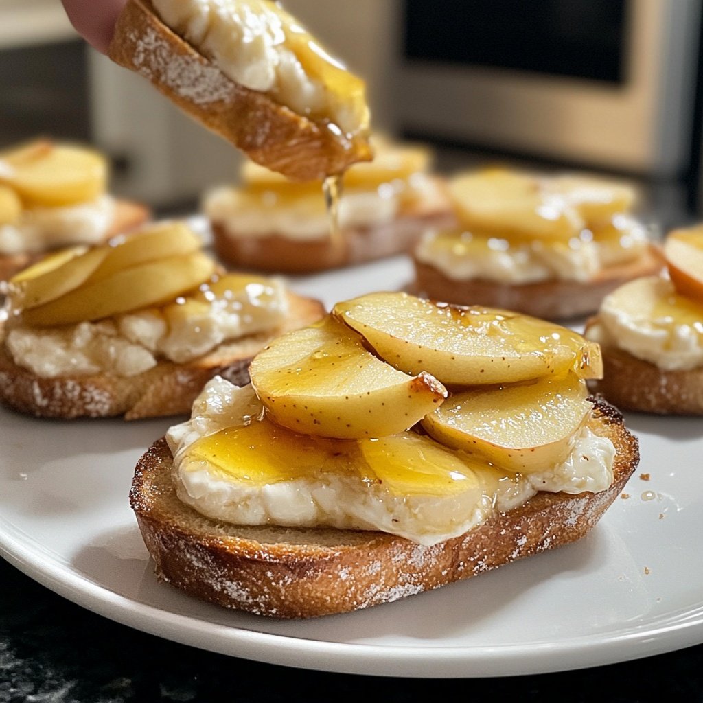 Brie Apfel Butter Crostini