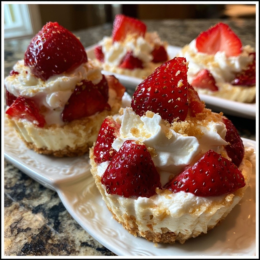 Erdbeer-Creme-Käseküchlein